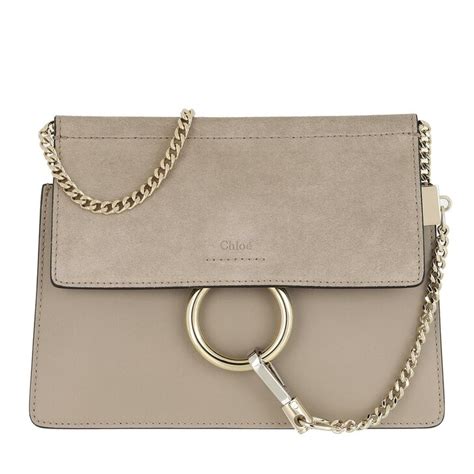 chloe faye small shoulder bag motty grey|chloe mini faye crossbody.